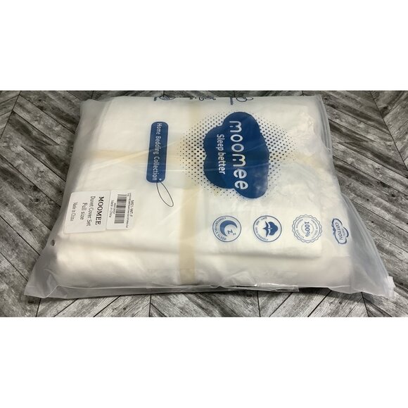 MooMee Bedding Duvet Cover Set Size Full Off White Soft Comfy Durable Breathable - Picture 8 of 9